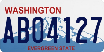 WA license plate ABO4127