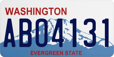 WA license plate ABO4131