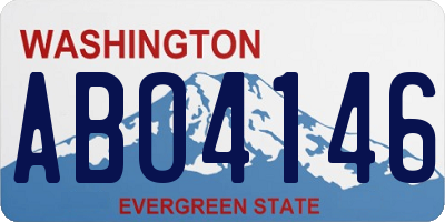 WA license plate ABO4146