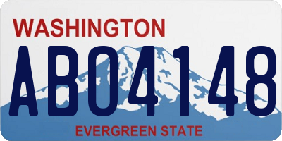 WA license plate ABO4148