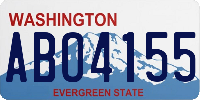 WA license plate ABO4155