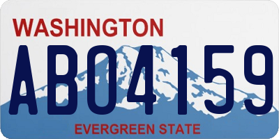 WA license plate ABO4159