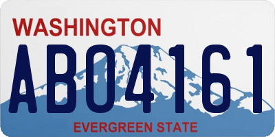 WA license plate ABO4161