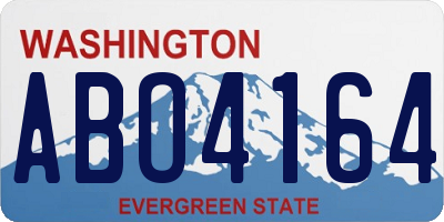 WA license plate ABO4164