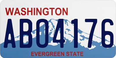 WA license plate ABO4176