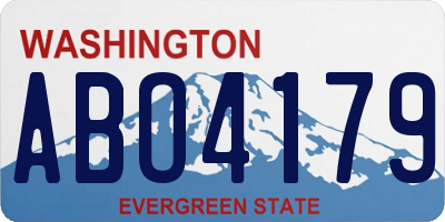 WA license plate ABO4179