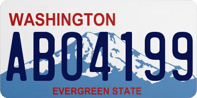 WA license plate ABO4199