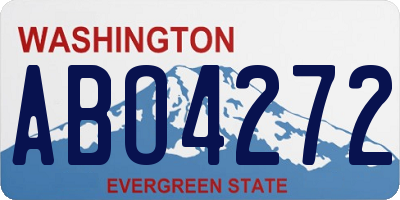 WA license plate ABO4272