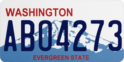 WA license plate ABO4273