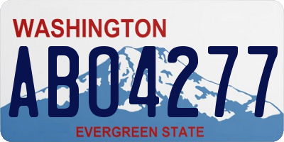 WA license plate ABO4277