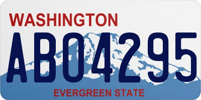 WA license plate ABO4295
