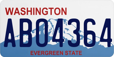 WA license plate ABO4364