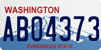 WA license plate ABO4373