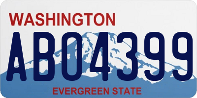 WA license plate ABO4399