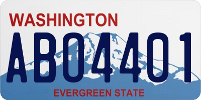WA license plate ABO4401
