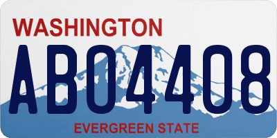 WA license plate ABO4408
