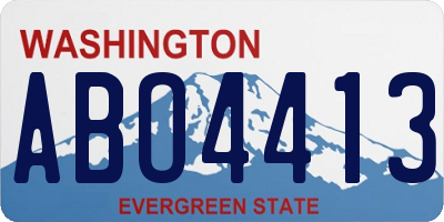 WA license plate ABO4413