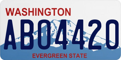 WA license plate ABO4420