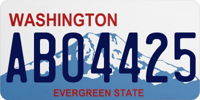 WA license plate ABO4425