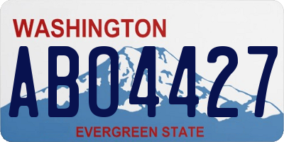 WA license plate ABO4427