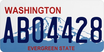 WA license plate ABO4428