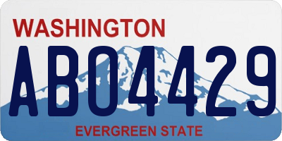 WA license plate ABO4429