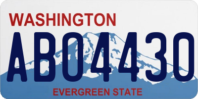 WA license plate ABO4430
