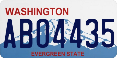 WA license plate ABO4435