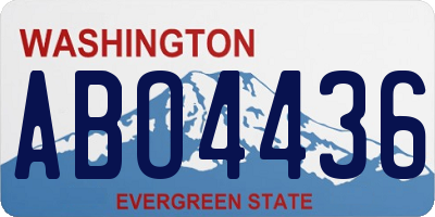 WA license plate ABO4436