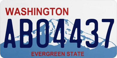 WA license plate ABO4437