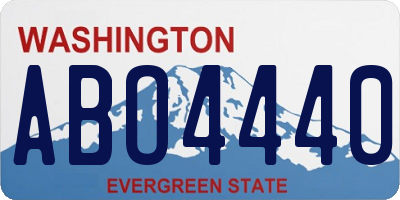 WA license plate ABO4440