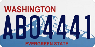 WA license plate ABO4441
