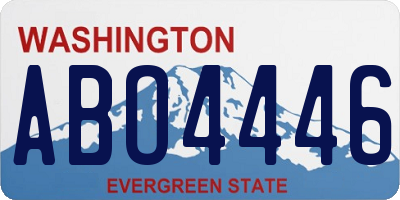 WA license plate ABO4446