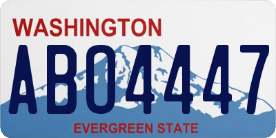 WA license plate ABO4447