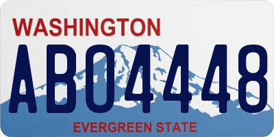 WA license plate ABO4448