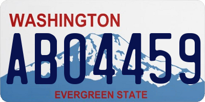 WA license plate ABO4459