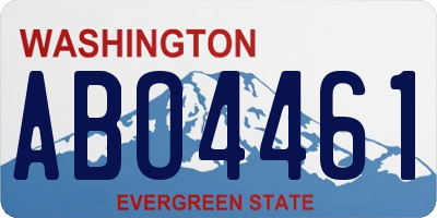 WA license plate ABO4461
