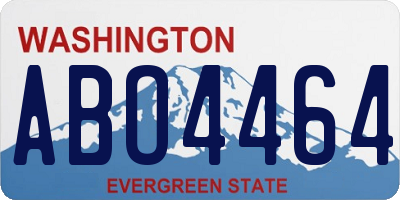 WA license plate ABO4464