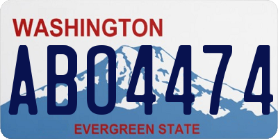 WA license plate ABO4474