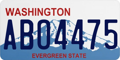 WA license plate ABO4475