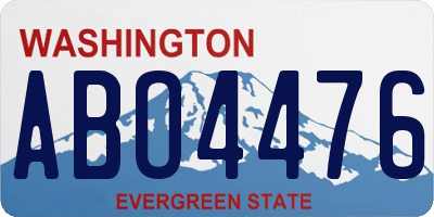 WA license plate ABO4476