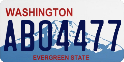 WA license plate ABO4477