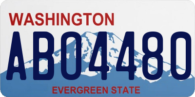 WA license plate ABO4480