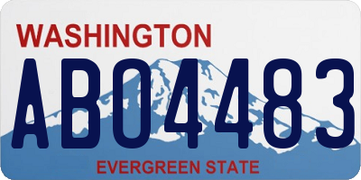 WA license plate ABO4483
