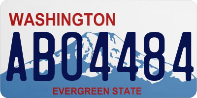 WA license plate ABO4484