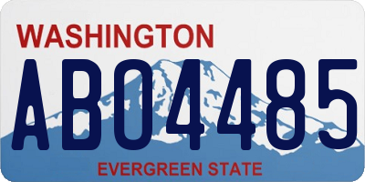 WA license plate ABO4485