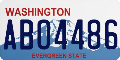 WA license plate ABO4486