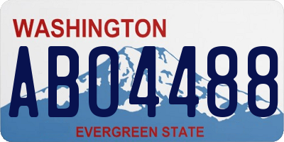 WA license plate ABO4488