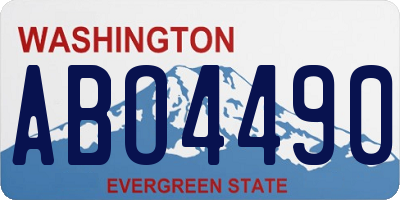 WA license plate ABO4490