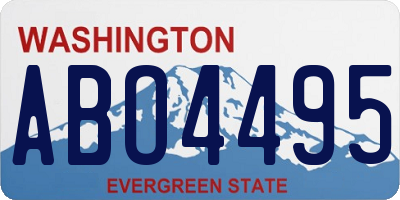 WA license plate ABO4495